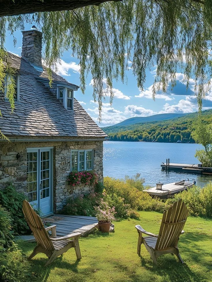 Minnesota lake cottage surrounded by trees in summer within the Minnesota Travel Guide