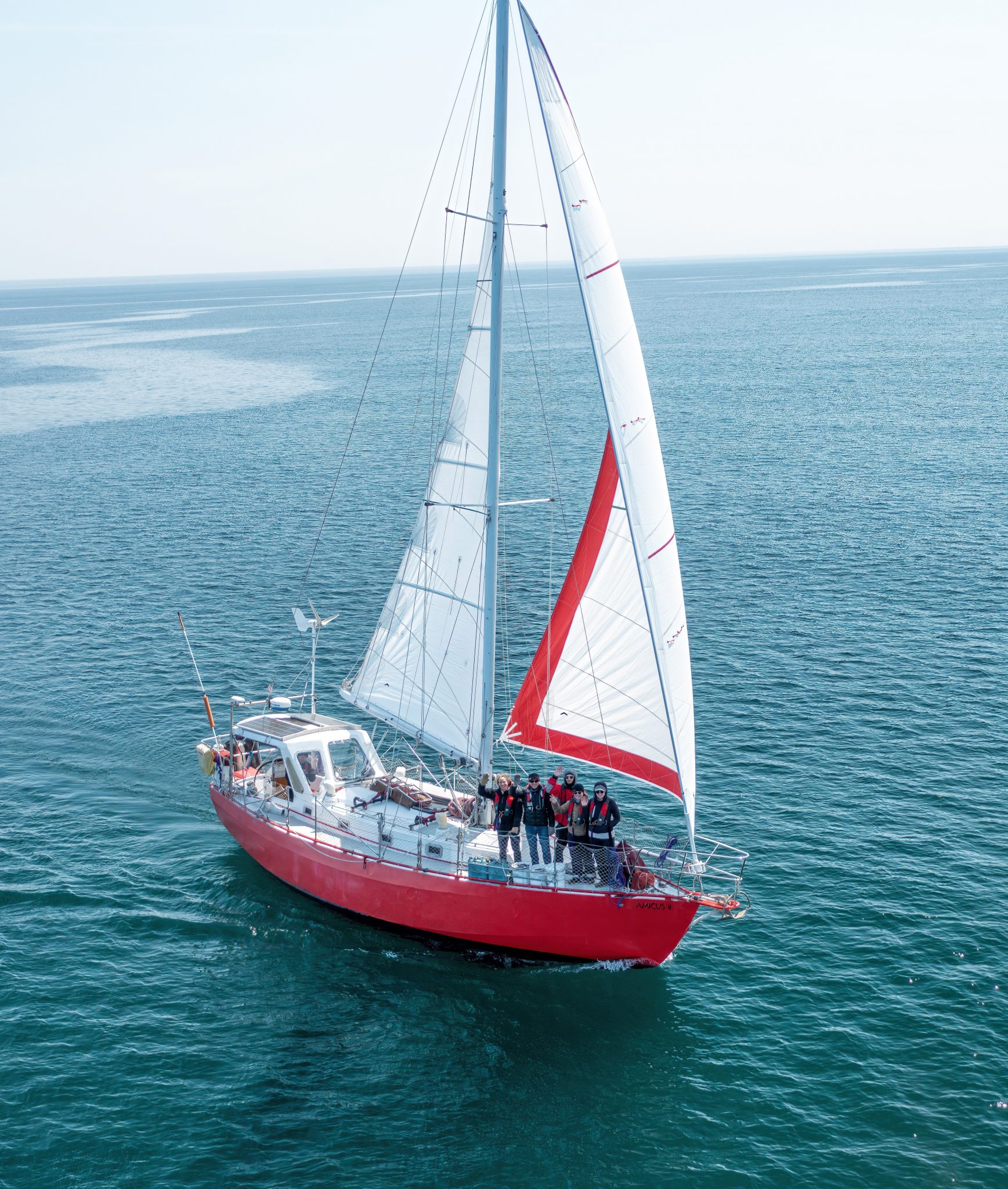 Alt Text: sailboat on Lake Superior along the North Shore of Minnesota on a clear summer day